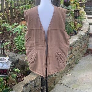 Duluth Trading Co Tan Jacket with tan Sherpa Lining